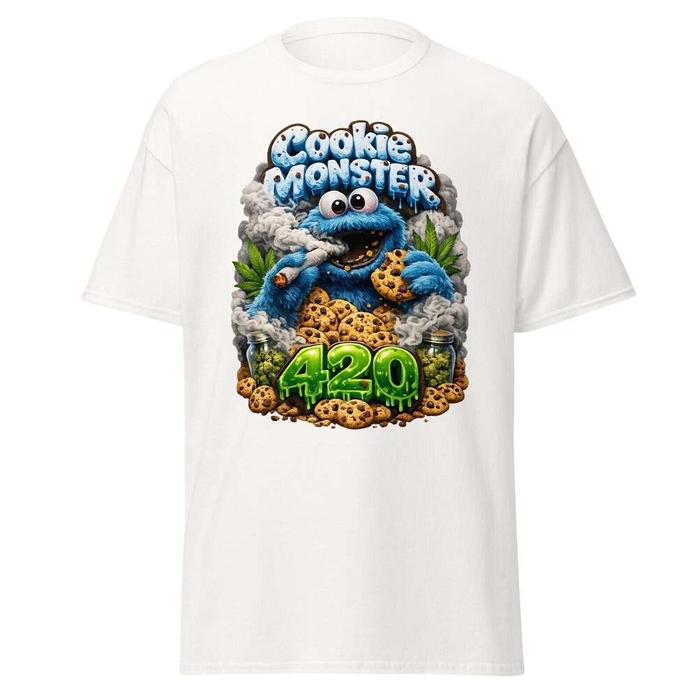 Cookie Monster Strain T-Shirt White Shirt